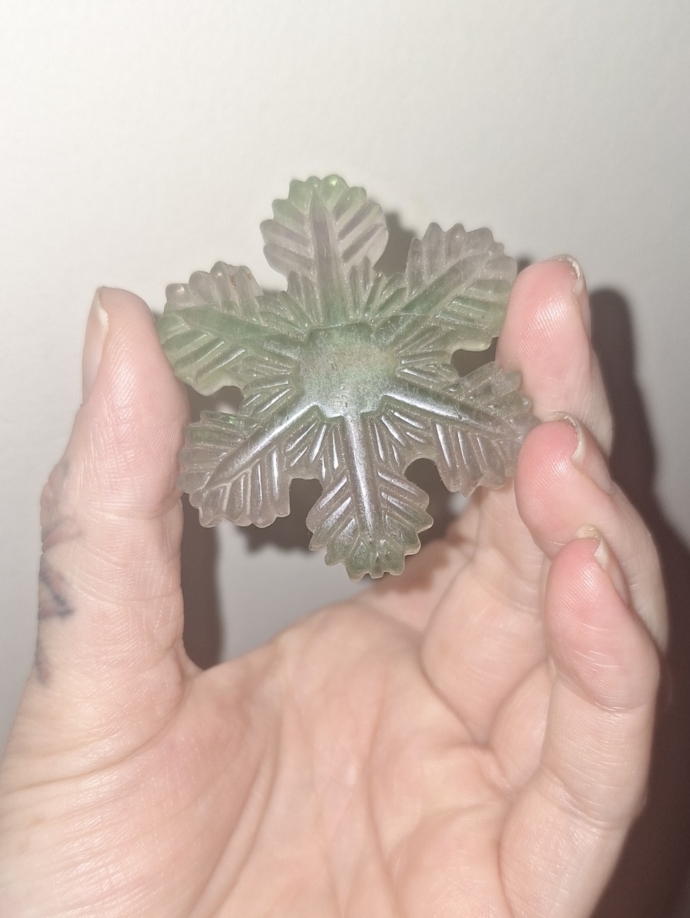 Fluorite Snowflake Carving